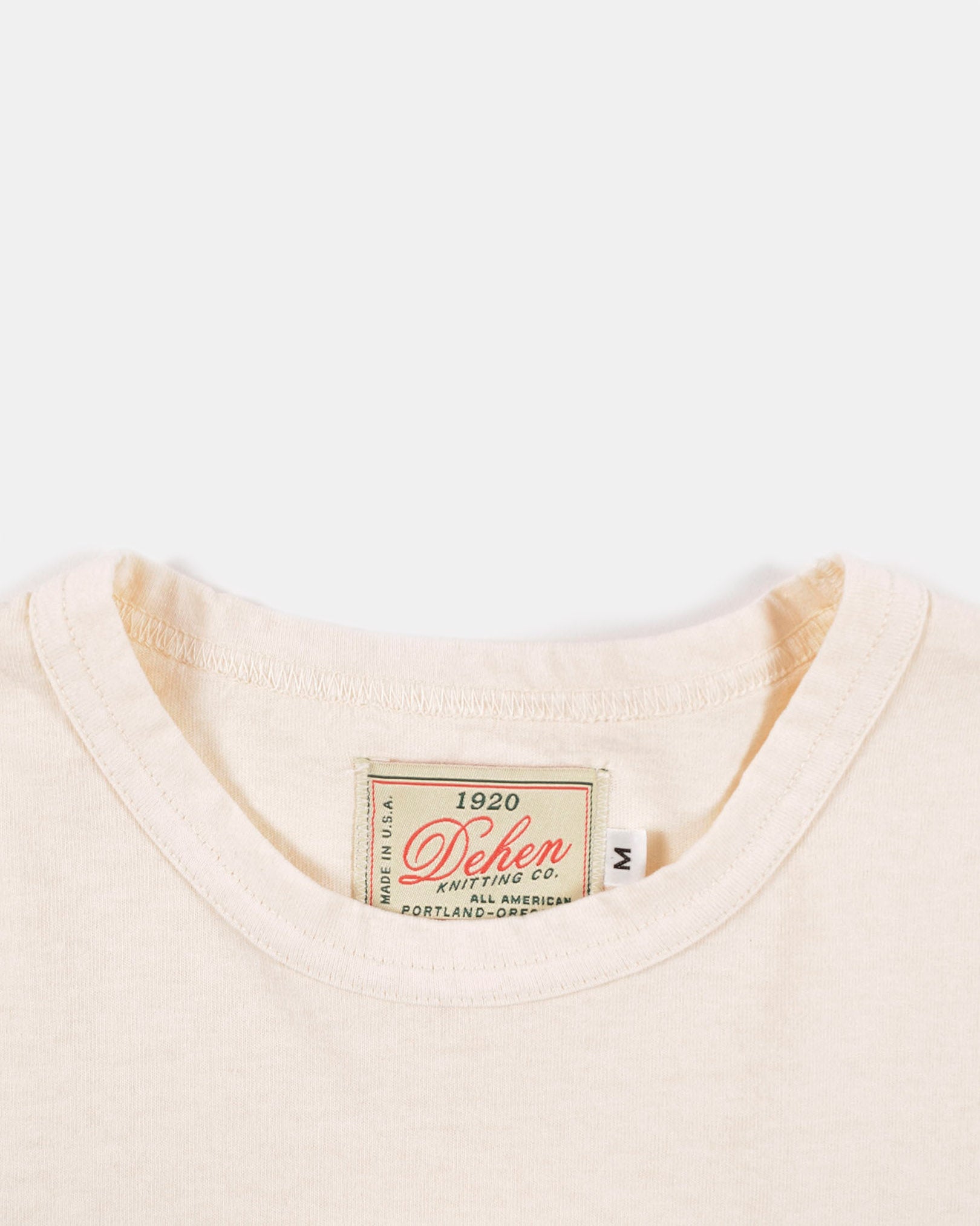 DEHEN - SINGLE POCKET TEE - NATURAL