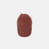 WOOL BASEBALL HAT - BRICK HERRINGBONE