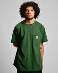 RANDY'S GARMENTS - TEE - POCKET LOGO - DARK GREEN - TS001