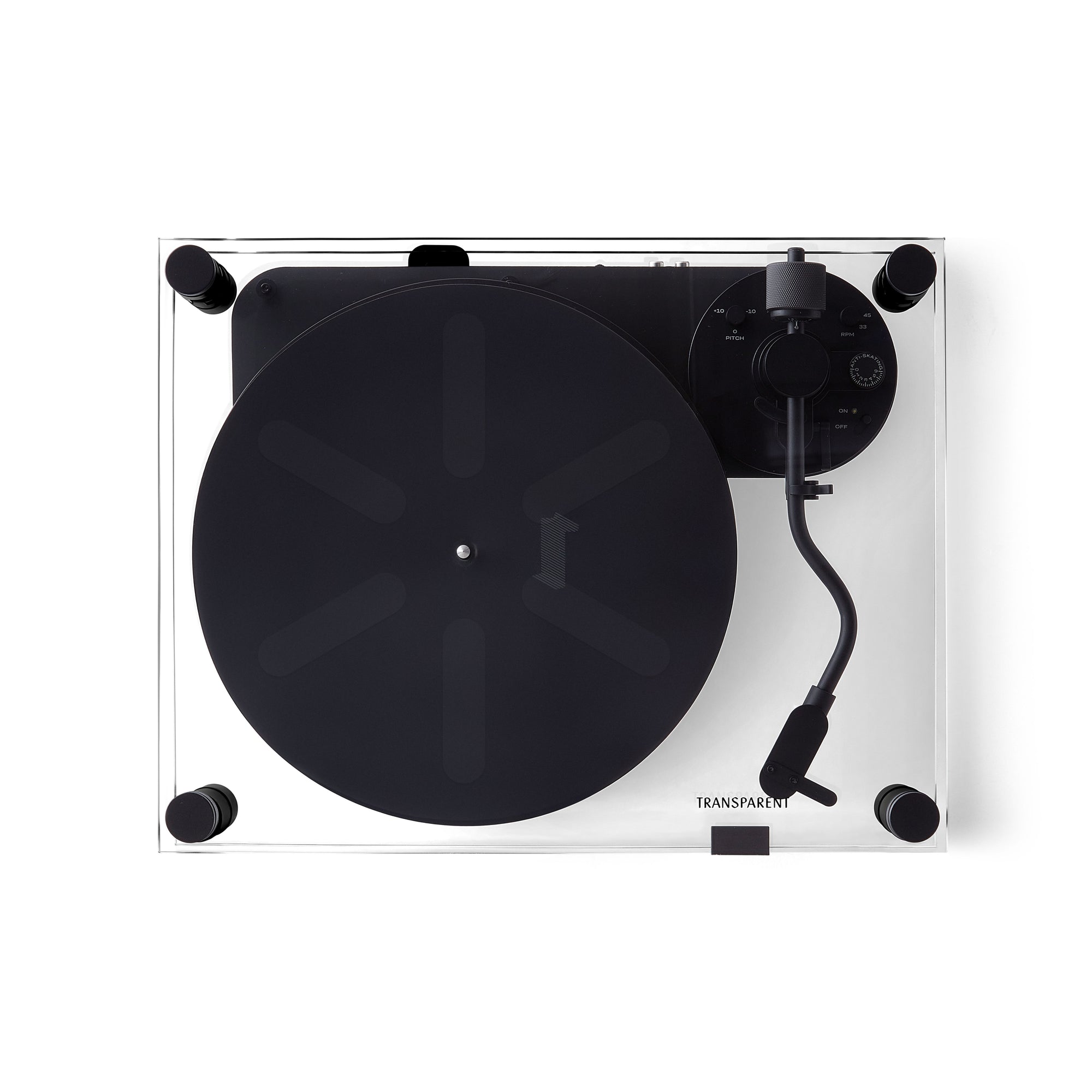 TRANSPARENT - TURNTABLE - BLACK