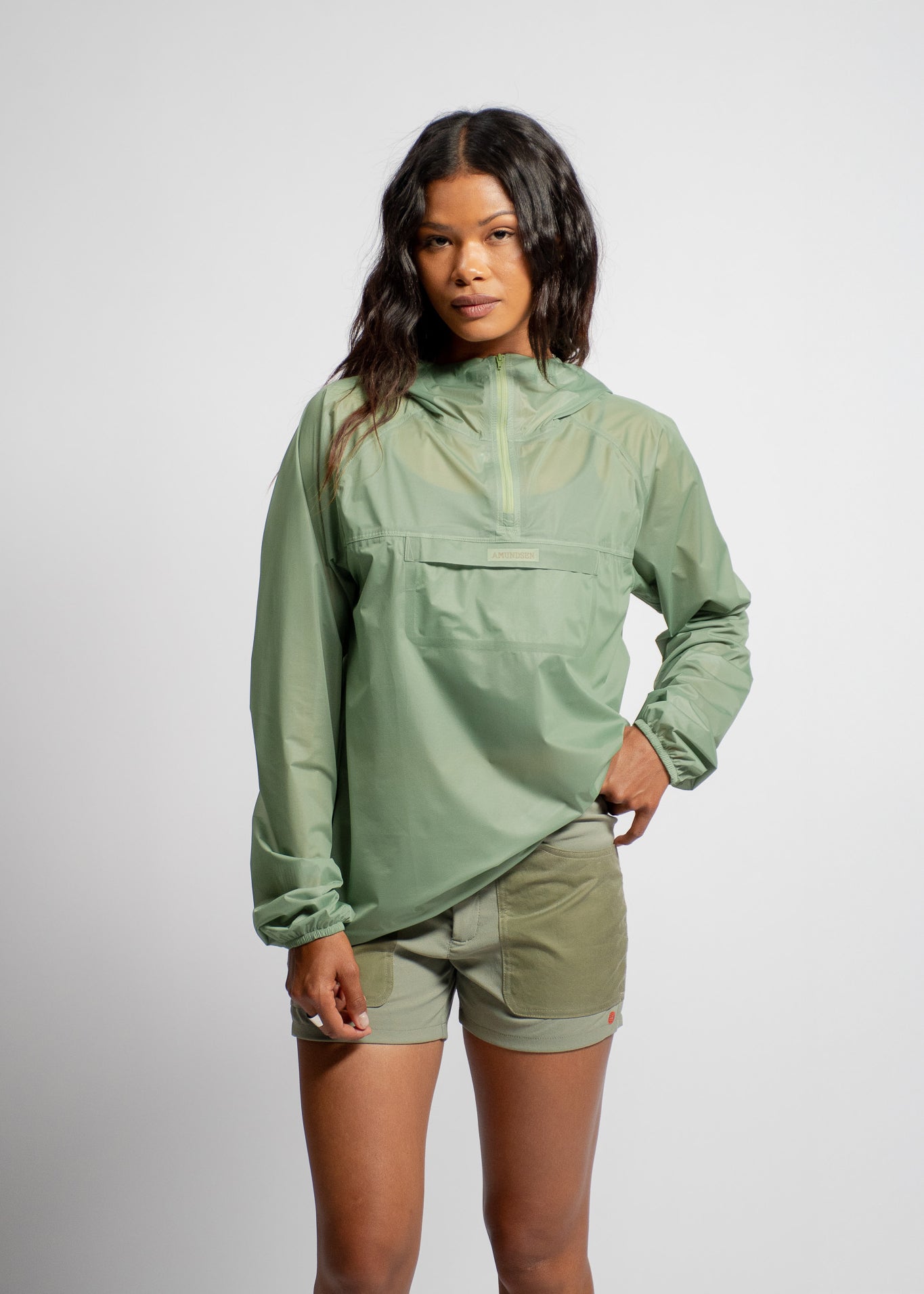 AMUNDSEN - CLOUDBURST ANORAK - MULBERRY GREEN