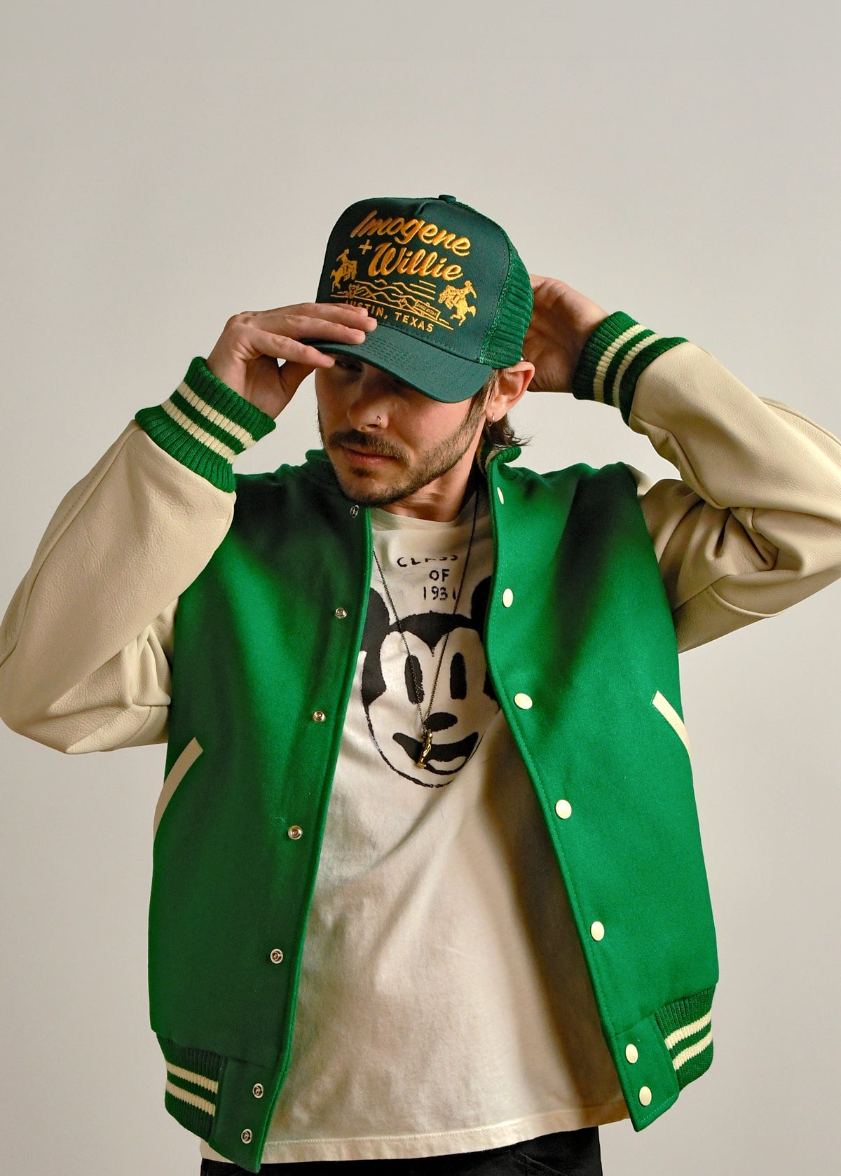 IMOGENE + WILLIE - TRUCKER HAT - BRONCO - GREEN