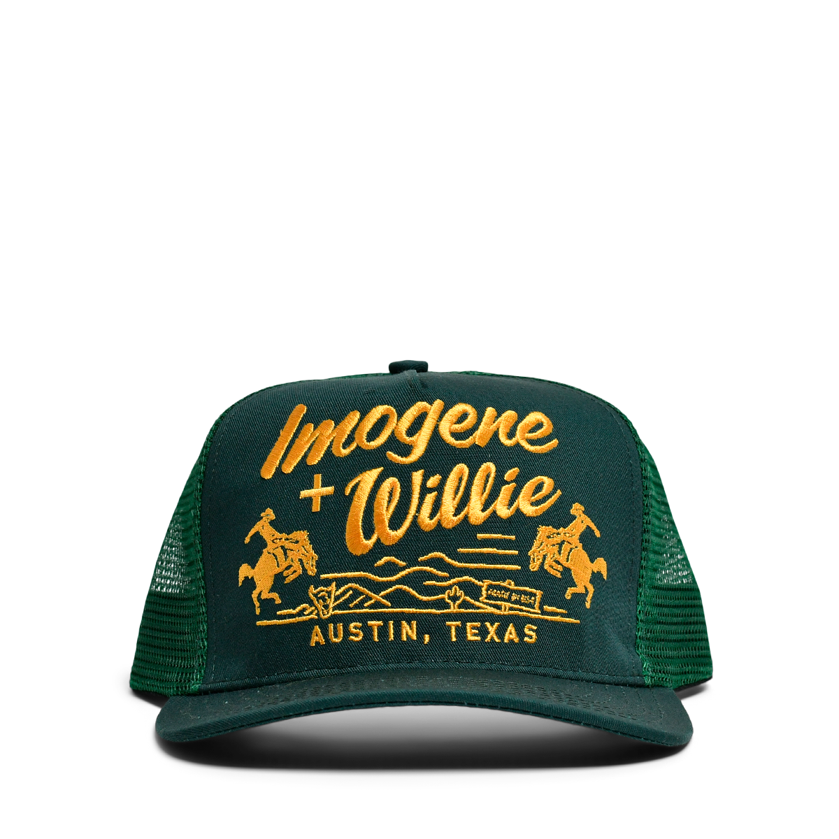 IMOGENE + WILLIE - TRUCKER HAT - BRONCO - GREEN