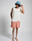 BATHER - SWIM TRUNK - FINE STRIPE - BLUE/WHITE