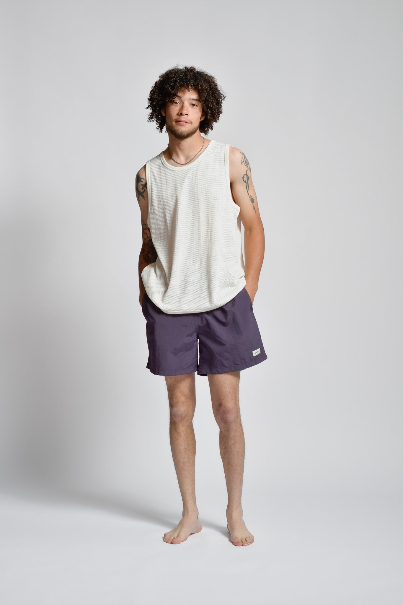 BATHER - SWIM TRUNK - SOLID - PLUM