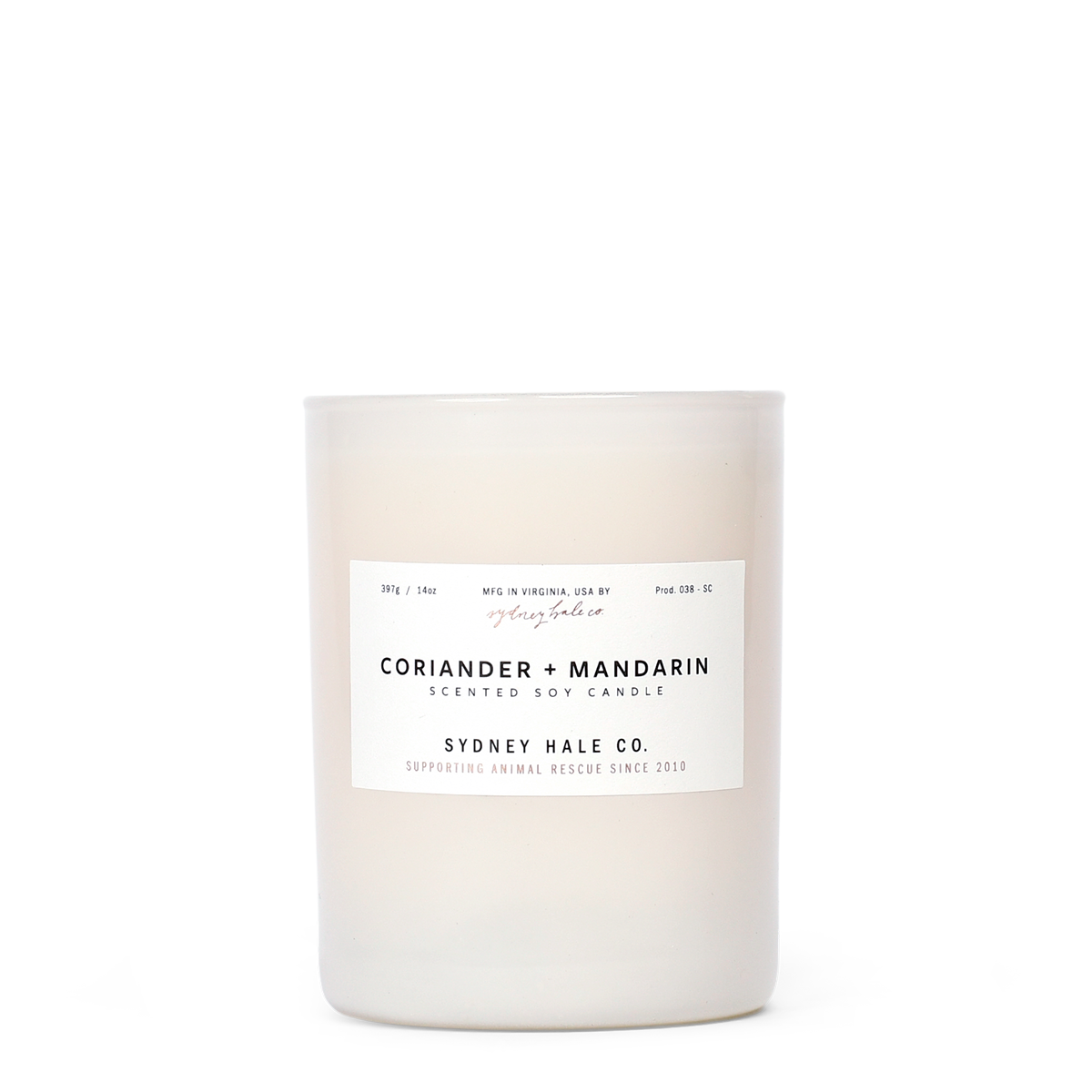 SYDNEY HALE - CORIANDER + MANDARIN CANDLE