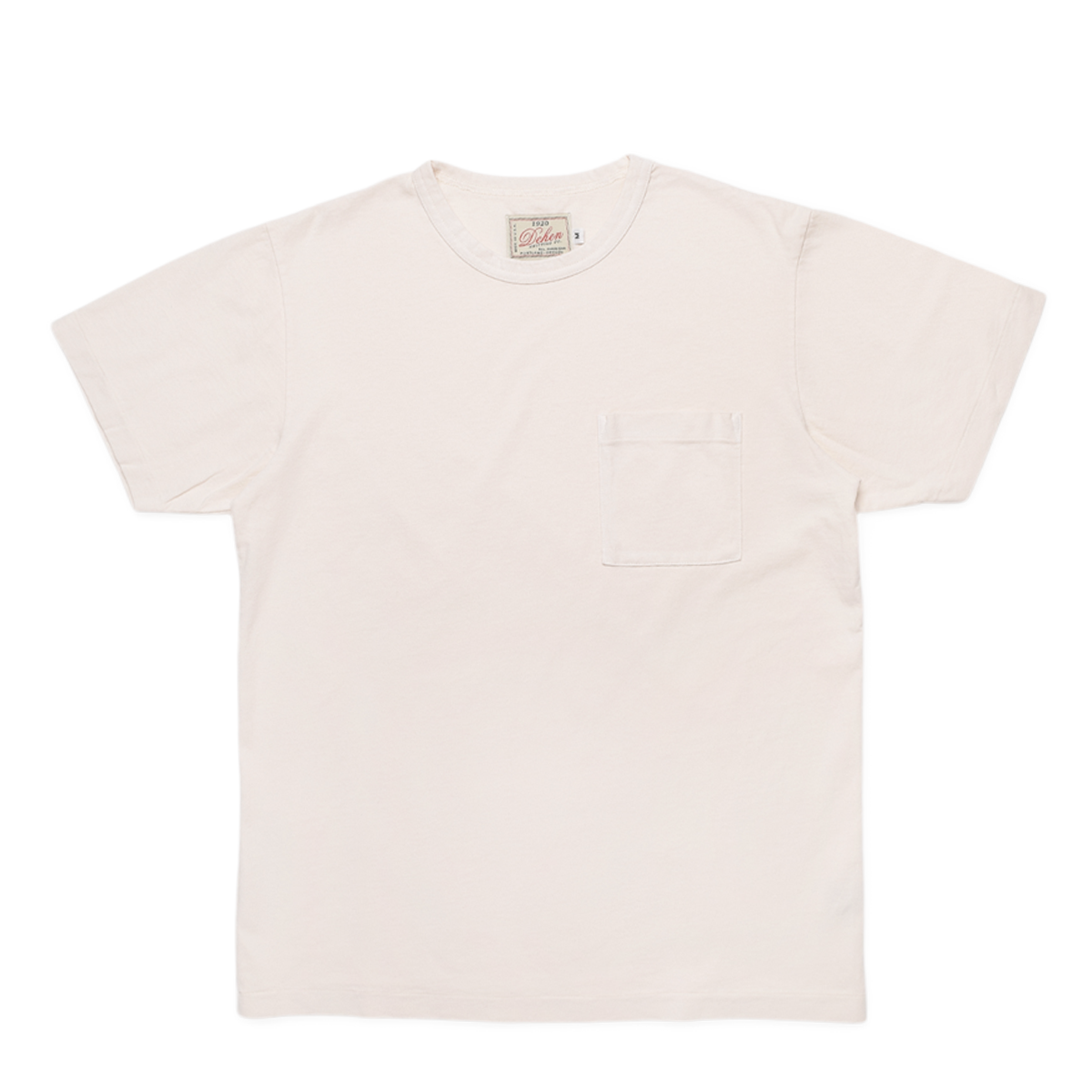 DEHEN - SINGLE POCKET TEE - NATURAL
