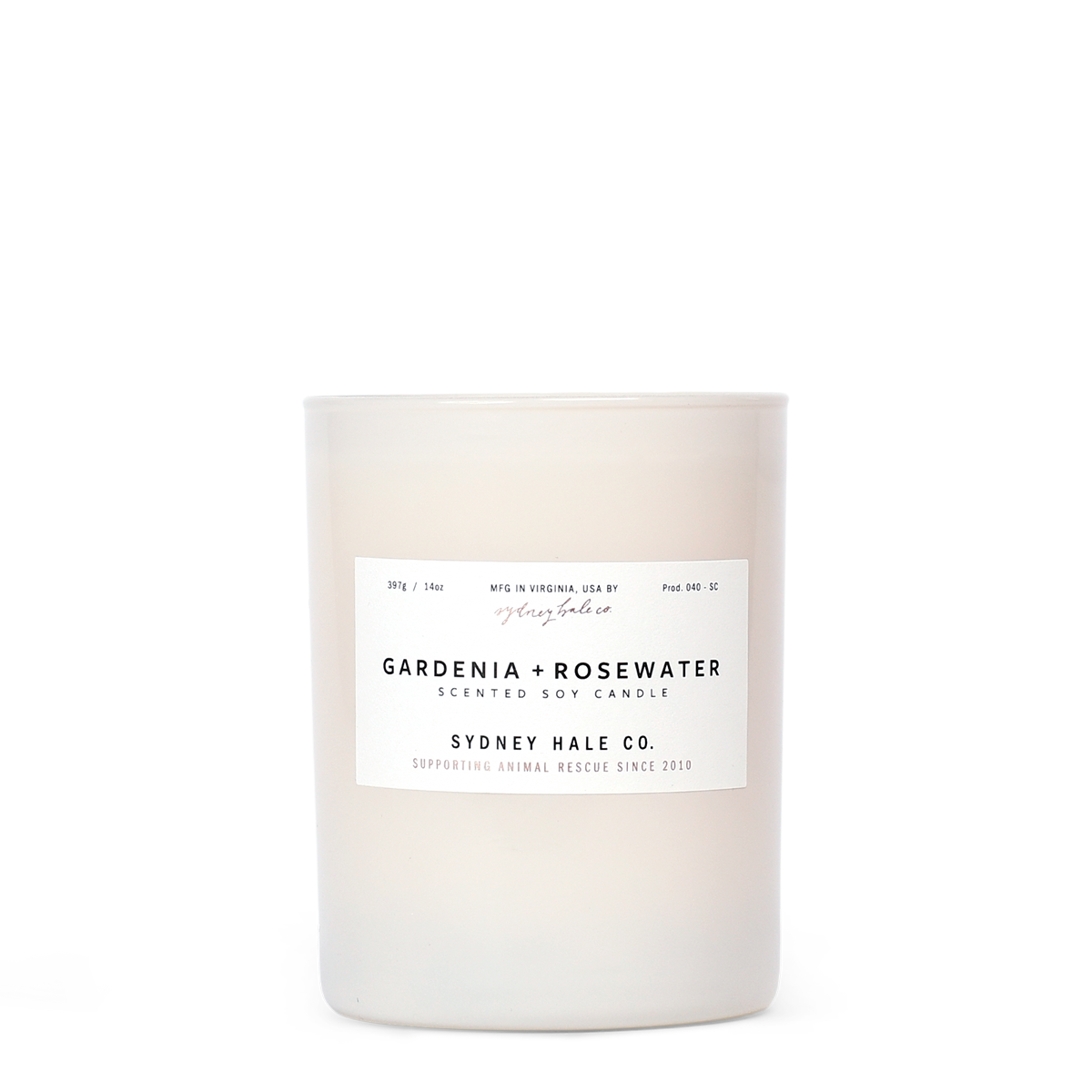 SYDNEY HALE - GARDENIA + ROSE WATER CANDLE