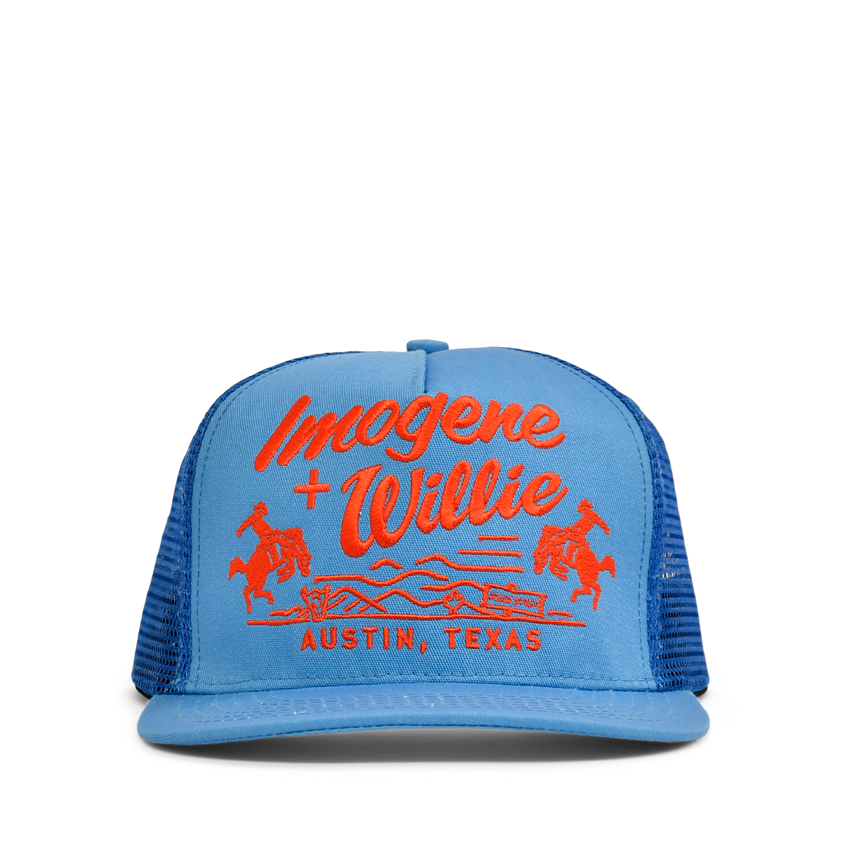 IMOGENE + WILLIE - TRUCKER HAT - BRONCO - BLUE