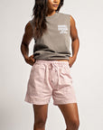 IMOGENE + WILLIE - CANVAS LOUNGE SHORT - PINK STONE