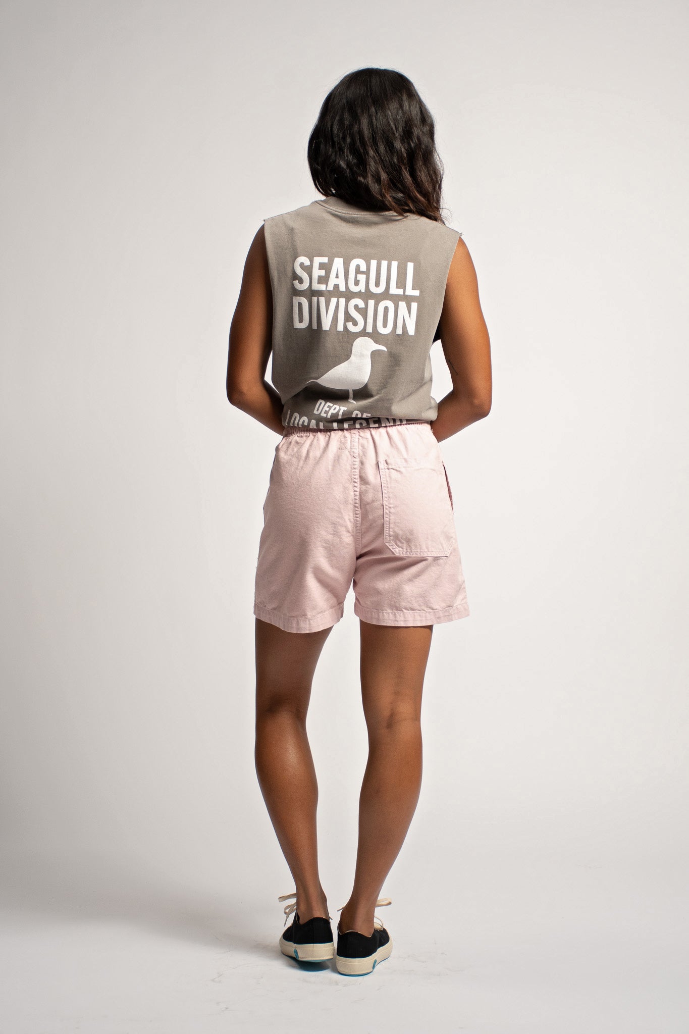 IMOGENE + WILLIE - CANVAS LOUNGE SHORT - PINK STONE