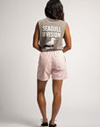 IMOGENE + WILLIE - CANVAS LOUNGE SHORT - PINK STONE