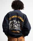 SAMUEL ZELIG - VARSITY JACKET - NAVY CORDUROY