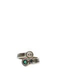 NORTH WORKS - RING - MORGAN DOLLAR TWIST/TURQUOISE MINI CONCHA - N-205