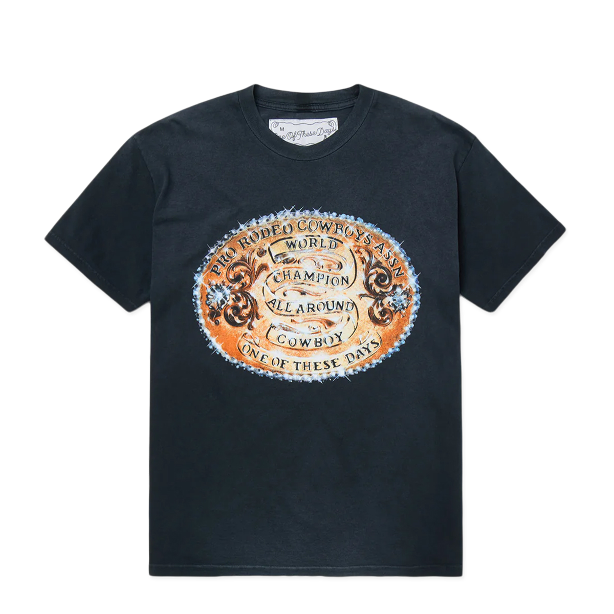 ONE OF THESE DAYS - TEE - WORLD CHAMPIONS - FADED BLACK