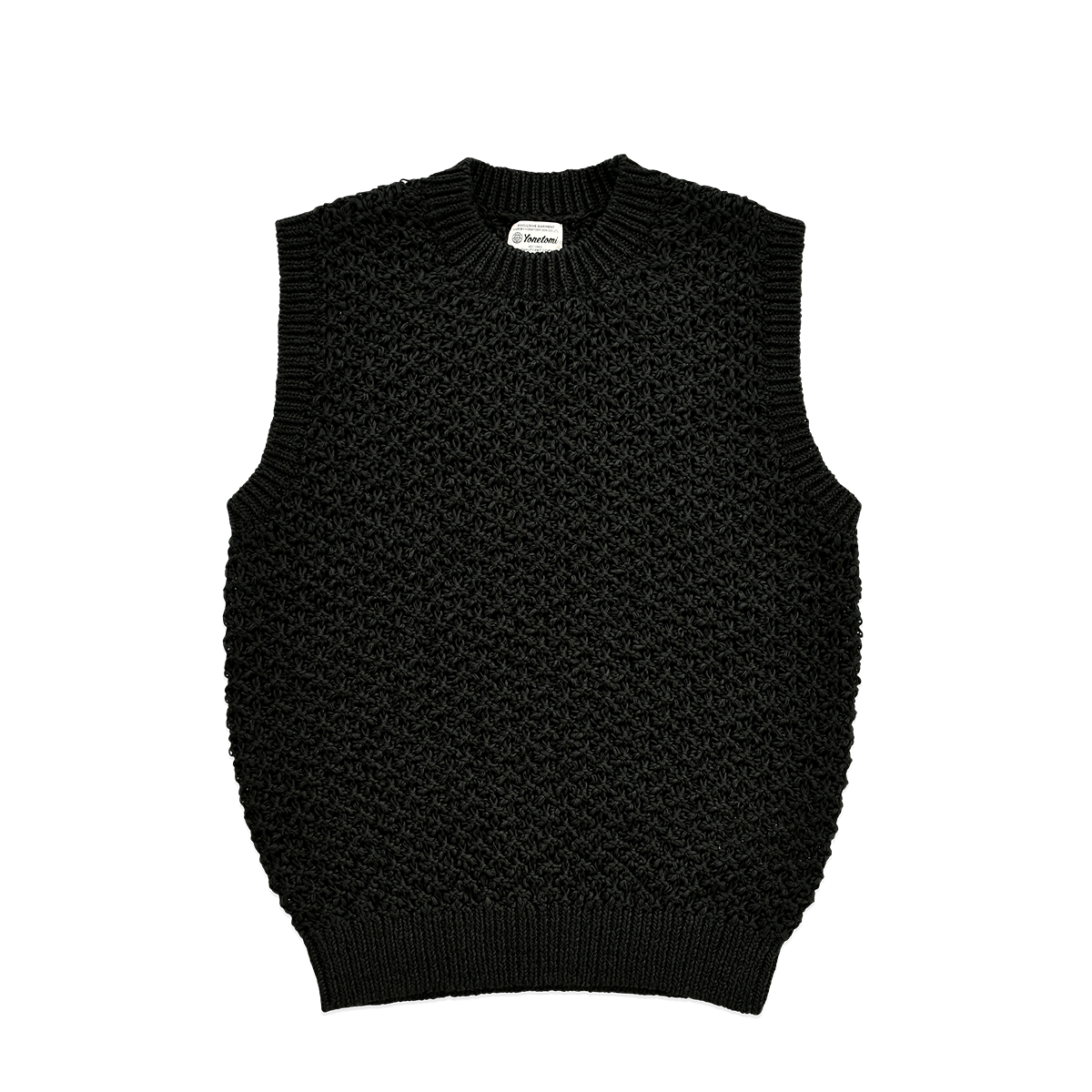 YONETOMI - GIMA KNIT VEST - BLACK