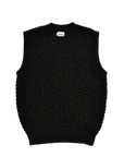 YONETOMI - GIMA KNIT VEST - BLACK