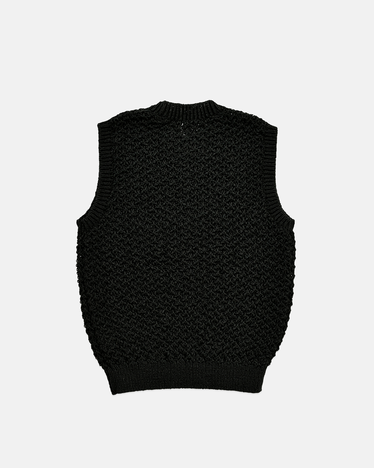 YONETOMI - GIMA KNIT VEST - BLACK