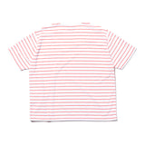 POCKET TEE PILE STRIPE - WHITE