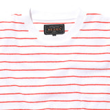 POCKET TEE PILE STRIPE - WHITE