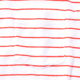 POCKET TEE PILE STRIPE - WHITE
