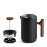 CLARA FRENCH PRESS - BLACK/WALNUT HANDLE