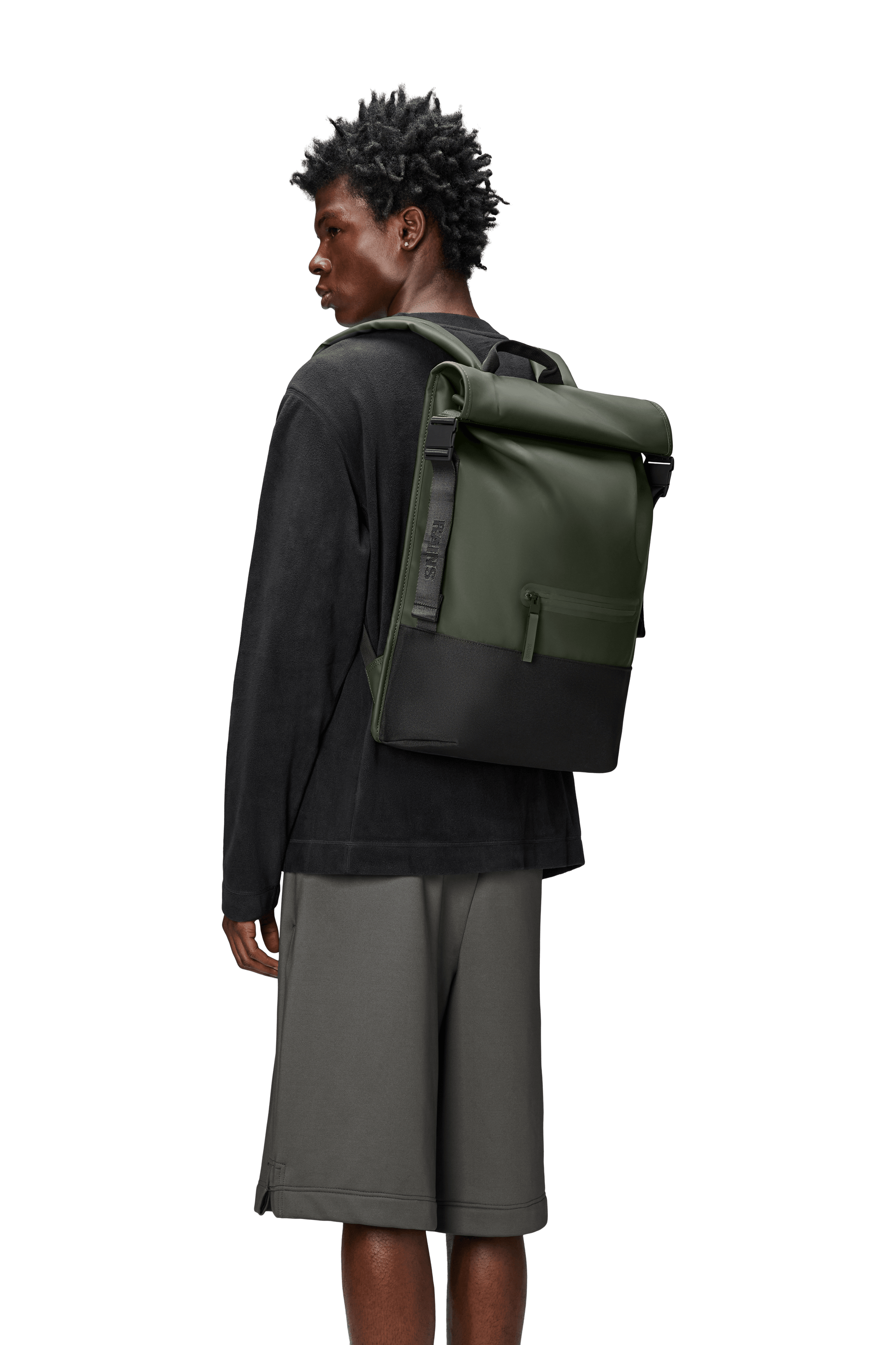 RAINS - TRAIL ROLLTOP BACKPACK W3 - GREEN