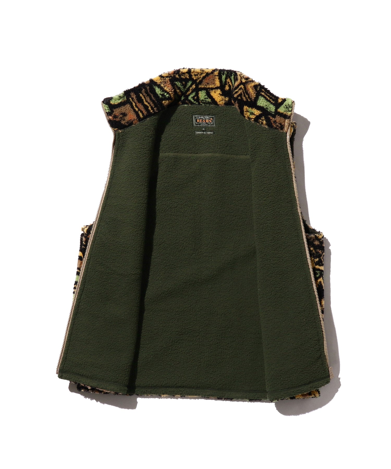 BEAMS+ - ZIP VEST JACQUARD - BATIK