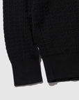 BEAMS+ - KNIT POLO CABLE - BLACK