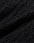 BEAMS+ - KNIT POLO CABLE - BLACK