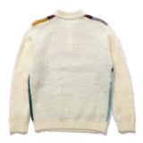 KNIT POLO SHAGGY - WHITE