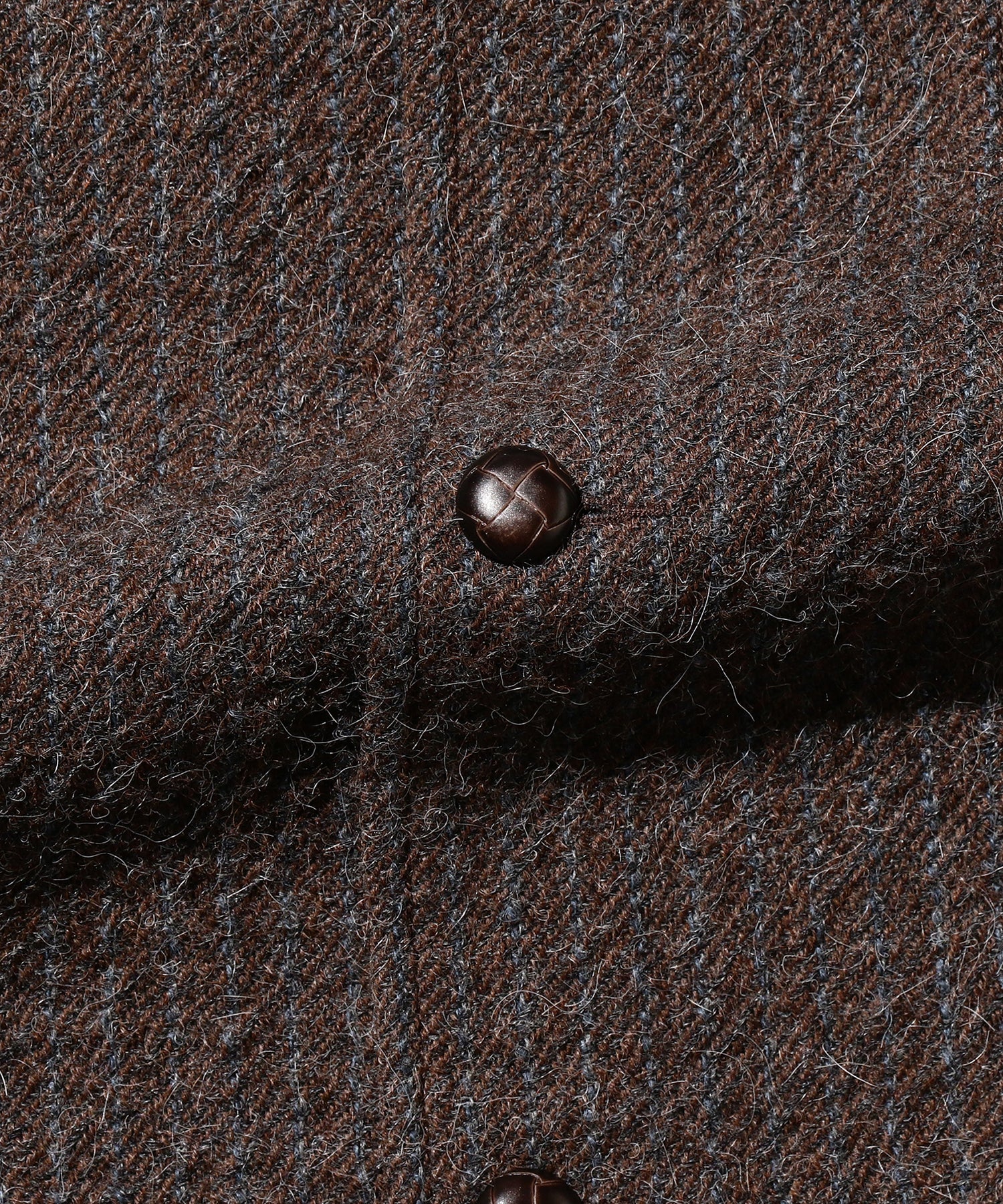 BEAMS+ - 4B CUFF ALPACA TWEED - BROWN STRIPE