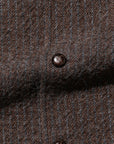 BEAMS+ - 4B CUFF ALPACA TWEED - BROWN STRIPE