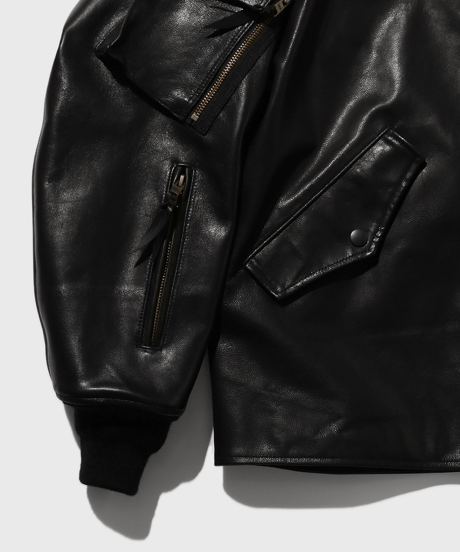 BEAMS+ - MIL FLIGHT JACKET LEATHER - BLACK