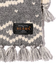 BEAMS+ - MUFFLER JACQUARD NORDIC - GREY