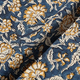 OPEN COLLAR BLOCK PRINT - BLUE