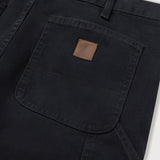 DOUBLE KNEE WORK PANTS - WASHED BLACK