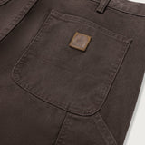 DOUBLE KNEE WORK PANTS - WASHED BROWN