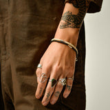BEADED BRACELET - WHITE - D-720A
