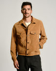 ONE OF THESE DAYS - ALONG THE FENCE TRUCKER JACKET - TOBACCO SUEDE