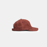 WOOL BASEBALL HAT - BRICK HERRINGBONE