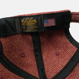 WOOL BASEBALL HAT - BRICK HERRINGBONE