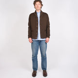 SHAWL SWEATER - BROWN