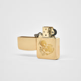 BRASS LIGHTER - TWO SKULLS