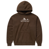 HOODIE - FOLLOW THE ROAD - DARK BROWN