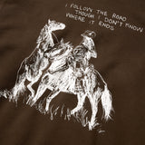 HOODIE - FOLLOW THE ROAD - DARK BROWN