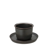 LT CUP AND SAUCER - BLACK