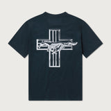 TEE - MUSTANG CROSS - WASHED BLACK