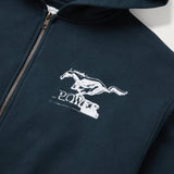 ZIP HOODIE - MUSTANG CROSS - WASHED BLACK