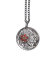 NORTH WORKS - NECKLACE - FLOWER ON COIN - N-642C